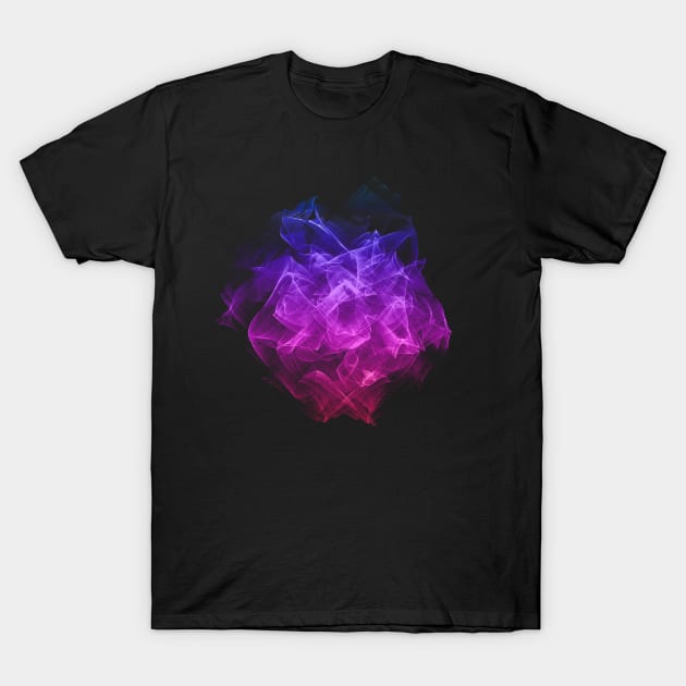 Ultraviolet Space Cloud Abstract T-Shirt by donovanh